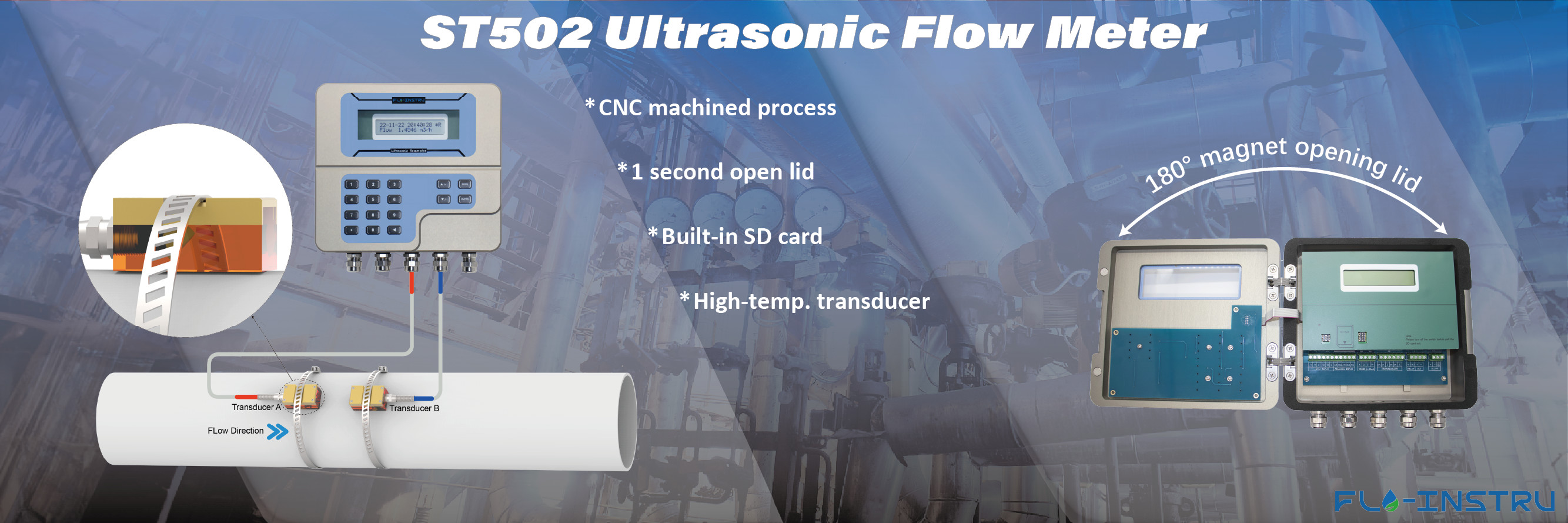 Kalite Sıkıştırmalı ultrasonik akışölçer fabrika